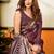 mauve smart cotton blend based sophisticated woven jacquard designer saree