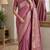 Onion soft silk blend banarasi jacuard work festive saree with unstitched blouse piece