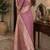 Onion soft silk blend banarasi jacuard work festive saree with unstitched blouse piece