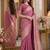 Onion soft silk blend banarasi jacuard work festive saree with unstitched blouse piece