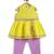 Yellow embroidered chanderi silk angrakha kurti set