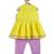 Yellow embroidered chanderi silk angrakha kurti set