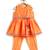 Orange embroidered chanderi silk angrakha kurti set