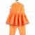 Orange embroidered chanderi silk angrakha kurti set