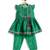 Green embroidered chanderi silk angrakha kurti set