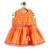 Orange embroidered chanderi silk angrakha kurti set