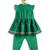 Green embroidered chanderi silk angrakha kurti set