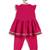 Pink embroidered viscose angrakha kurti set