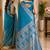 Rama soft silk blend banarasi jacuard work festive saree with unstitched blouse piece