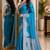 Rama soft silk blend banarasi jacuard work festive saree with unstitched blouse piece
