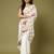 White color beautiful moss chiffon fabric beautiful partywear saree