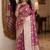 Onion soft silk blend banarasi jacuard work festive saree with unstitched blouse piece
