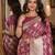 Onion soft silk blend banarasi jacuard work festive saree with unstitched blouse piece