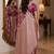 Onion soft silk blend banarasi jacuard work festive saree with unstitched blouse piece