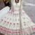 New Designer White Color Anarkali Suit Set With Dupatta Beautiful Gown Suit