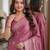 Onion pink soft silk blend banarasi jacuard work festive saree with unstitched blouse piece