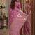 Onion pink soft silk blend banarasi jacuard work festive saree with unstitched blouse piece