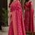 Pink soft silk blend banarasi jacuard work festive saree with unstitched blouse piece