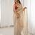 beige tissue beautiful partywear saree