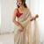 beige tissue beautiful partywear saree
