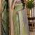 Pista soft silk blend banarasi jacuard work festive saree with unstitched blouse piece