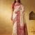 White color silk blended woven jari designer rich sophisticated graceful rich looks saree