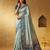 Sky blue color silk blended woven jari designer rich sophisticated graceful rich looks saree