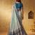 Sky blue color silk blended woven jari designer rich sophisticated graceful rich looks saree