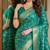 Rama soft silk blend banarasi jacuard work festive saree with unstitched blouse piece
