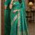 Rama soft silk blend banarasi jacuard work festive saree with unstitched blouse piece