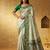 Pista color silk blended woven jari designer rich sophisticated graceful rich looks saree