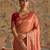 Peach color smart silk blended rich traditional woven designer saree