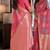Light pink soft silk blend banarasi jacuard work festive saree with unstitched blouse piece