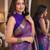 Purple soft silk blend banarasi jacuard work festive saree with unstitched blouse piece