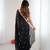 black fendy satin fabric trending sequins embroidered saree