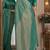 Rama soft silk blend banarasi jacuard work festive saree with unstitched blouse piece