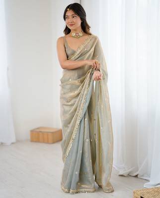 chiku fendy satin fabric trending sequins embroidered saree 1