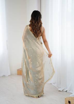 chiku fendy satin fabric trending sequins embroidered saree 2