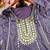 Lavender silk blend with hand work with real mirror kurta palazzo with dupatta