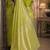 Parrot green soft silk blend banarasi jacuard work festive saree with unstitched blouse piece