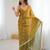 gold fendy satin fabric trending sequins embroidered saree