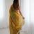 gold fendy satin fabric trending sequins embroidered saree