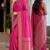 Pink soft silk blend banarasi jacuard work festive saree with unstitched blouse piece