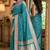 Rama soft silk blend banarasi jacuard work festive saree with unstitched blouse piece