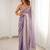 lavender fendy satin fabric trending sequins embroidered saree