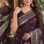 Wine soft silk blend banarasi jacuard work festive saree with unstitched blouse piece