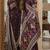 Wine soft silk blend banarasi jacuard work festive saree with unstitched blouse piece