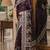 Wine soft silk blend banarasi jacuard work festive saree with unstitched blouse piece