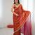 rust fendy satin fabric trending sequins embroidered saree