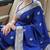royal blue silk blend banarasi jacuard work festive saree with unstitched blouse piece